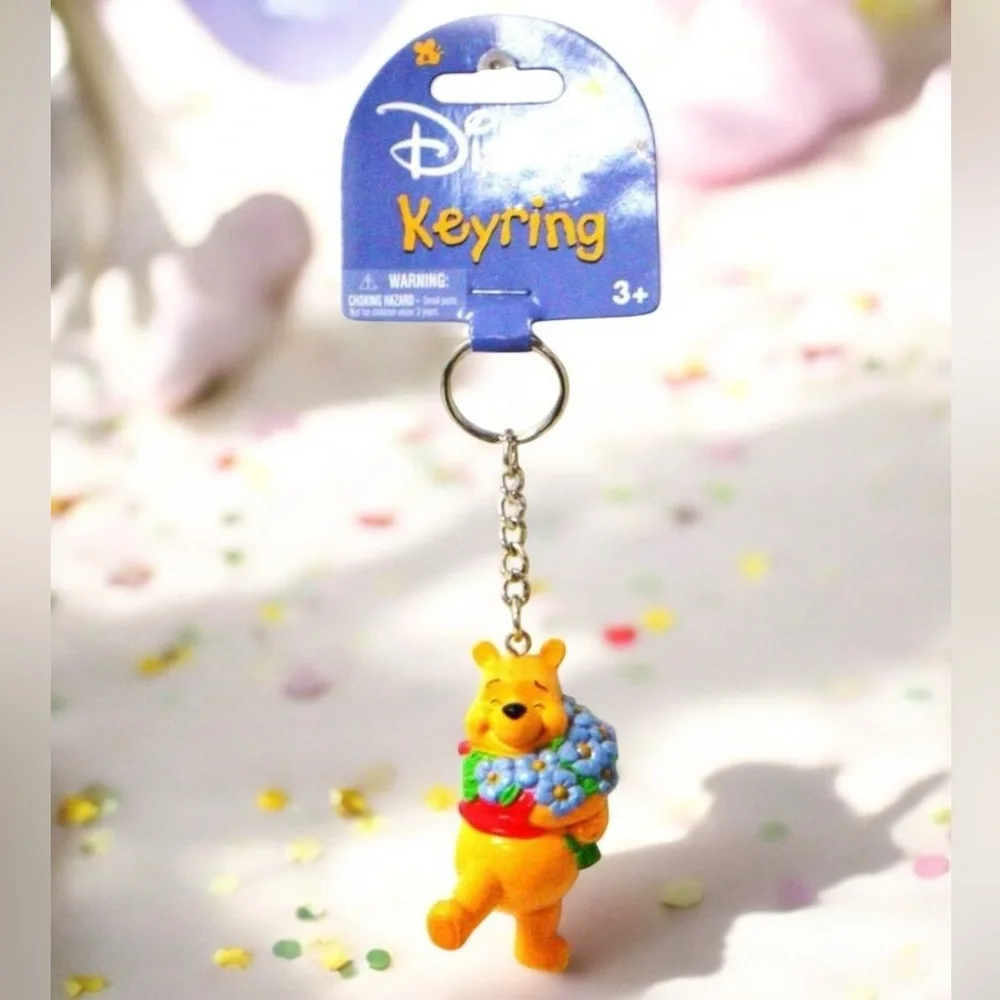 Disney Winnie The Pooh PVC Figural Key Ring , Yellow